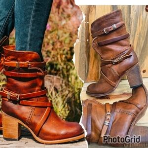 Freebird Baker Cognac Boots Size 9